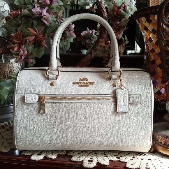 Coach Handbags - Coach Rowan Satchel - White pebbled leather